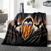 Valencia Crest Design Flannel Blanket, Soft Polyester, Modern Design, All-Season for Camping, Travel, Gifts for holidays or birthdays