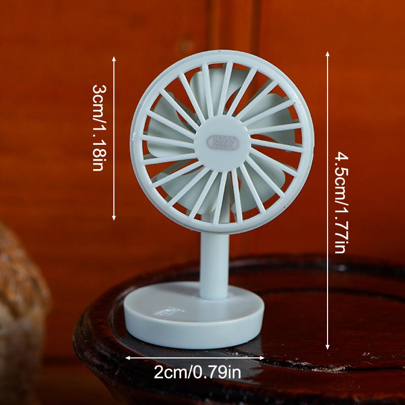 1/12 Domeček pro panenky Simulace Mini Model elektrického ventilátoru Panenka Dekorace domova Ozdoba Doplňky nábytku pro domeček pro panenky Hračka na hraní