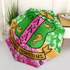 1 PC Automatic Folding Umbrella - Aka Pattern Portable Foldable Design With 8 Ribs Christmas Birthday Gifts