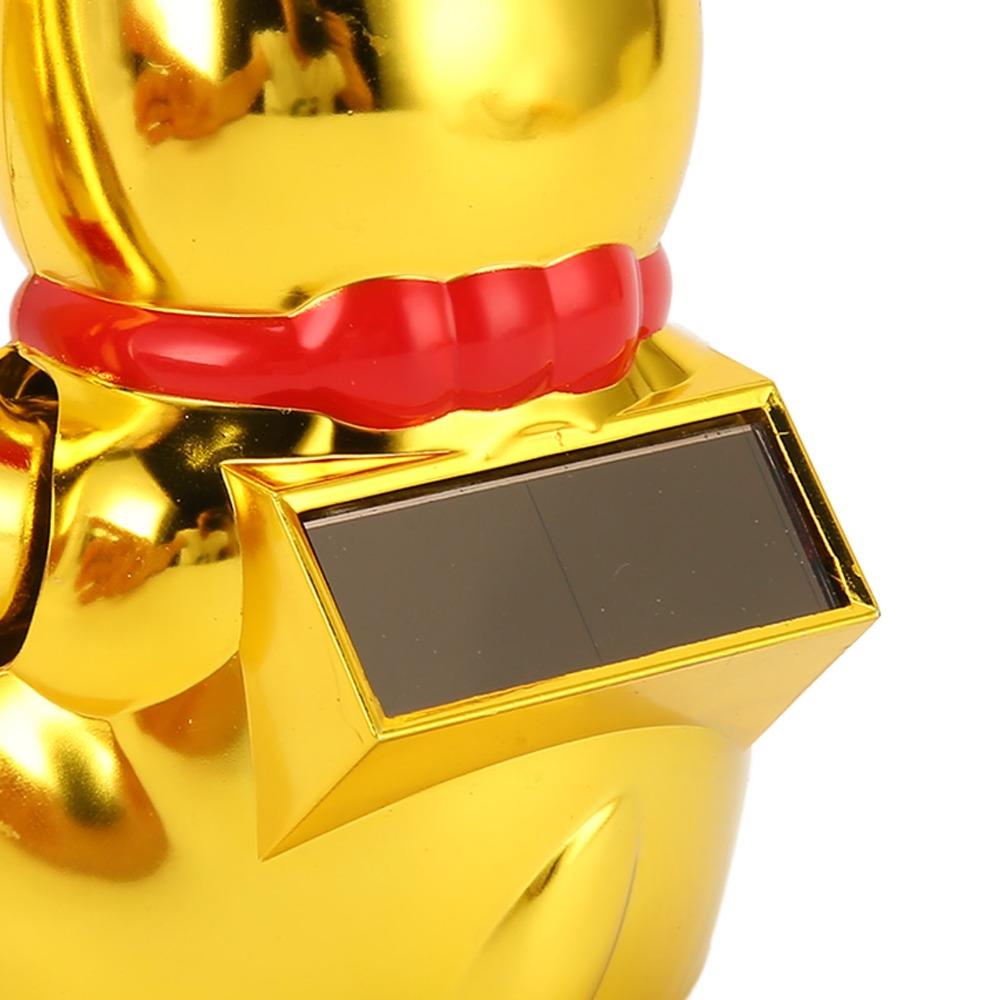 Golden Feng Shui Fortune Cat 4in Car Dashboard Cat Ornament Home & Hallway Decor