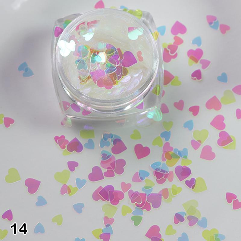 1Box Nail Art Super Glitter Sequins Holographic Northern Nail Art Sequins Lights Laser Flakes Sticker DIY Accessories Manicure
