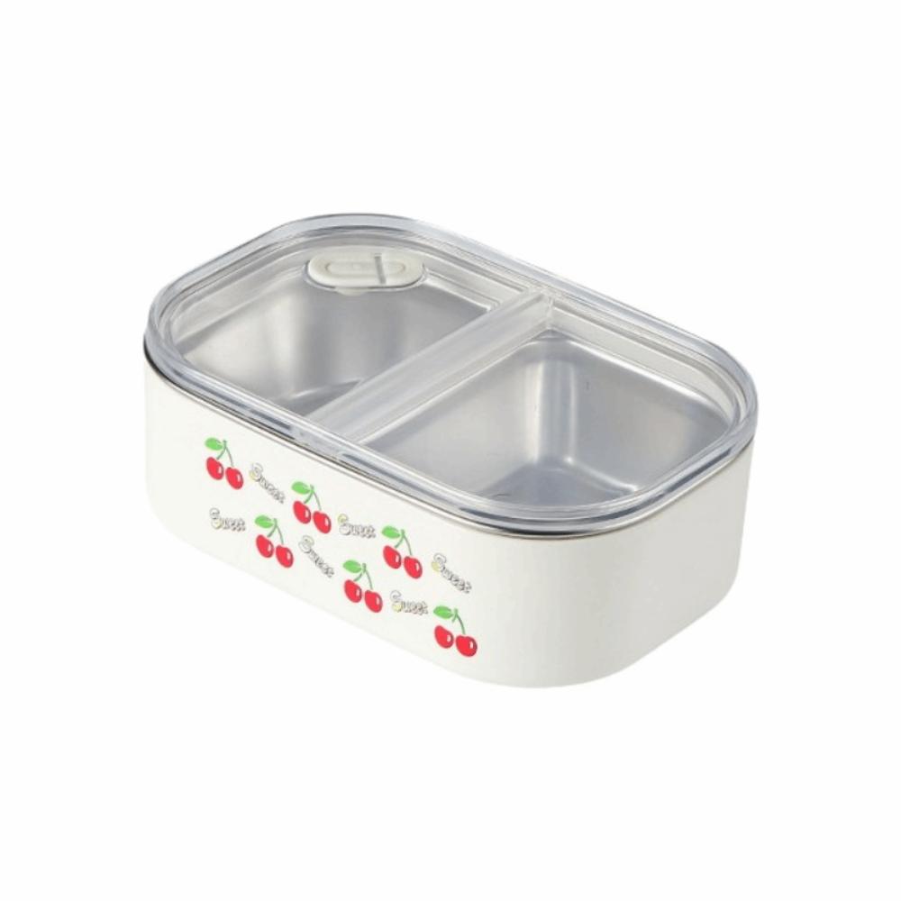 Cartoon Stainless Steel Lunch Box Large Capacity Storage Box with Lid Insulated Lunch Box Office белый