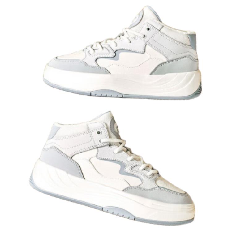 Anta Pg7 Commuting Versatile Comfortable Cold Resistant Simple Trendy Warm Durable Mid-Top Sneakers Women Sneakers White Blue 122548975-3