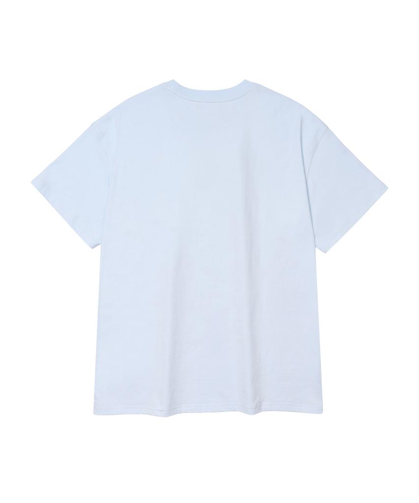 AMES-WORLDWIDE Rabbit Art Drawing Tee Blue