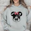 Disney Mickey and Minnie Family Vacation Print Multi-color Available Spring and Autumn Hoodie, Disney Journey Top for Girls