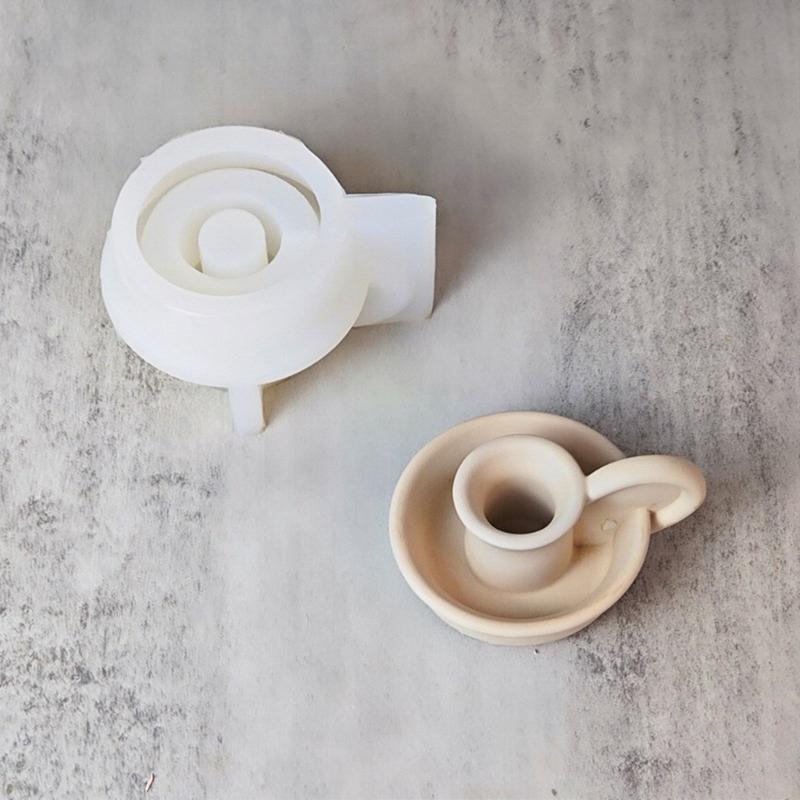 Silikon-Kerzenhalter-Formen, Kerzenständer-Formen, kreisförmige, becherförmige Kerzenständer-Form aus Silikonmaterial für Heimwerkerarbeiten