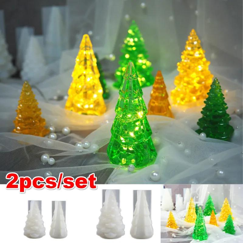 New Fuuny Silicone Mold Glue Mold Christmas Tree Handmade Mold Night Light Table Creative Mirror Silicone Mold Candlestick