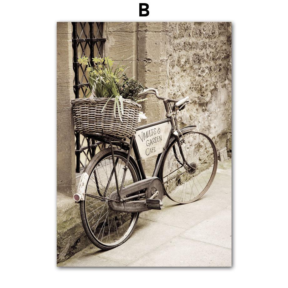 Nordic Town Retro Car Street Lemon Tree Leaf Wall Art Canvas Painting Posters And Prints Wall Pictures Living Room Bedroom Decor