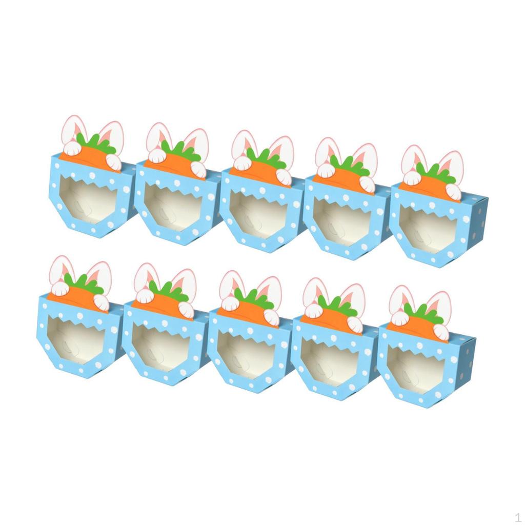 10 Pack Foldable Candy Boxes for DIY Projects, Cardboard Gift Packaging Events