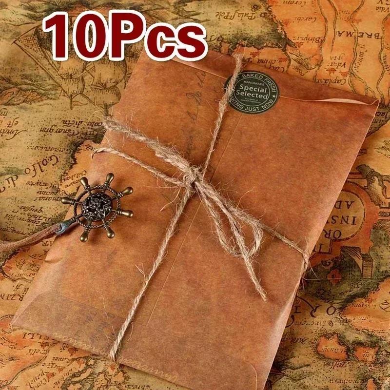 

10Pcs/lot Vintage Packaging Letter Paper Envelope School Supplies Brown Kraft European Style Postcard Invitation Card Stationery