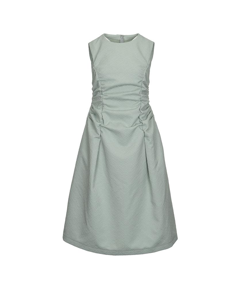 BMUETTE Jacquard Side Shirring Detail Dress