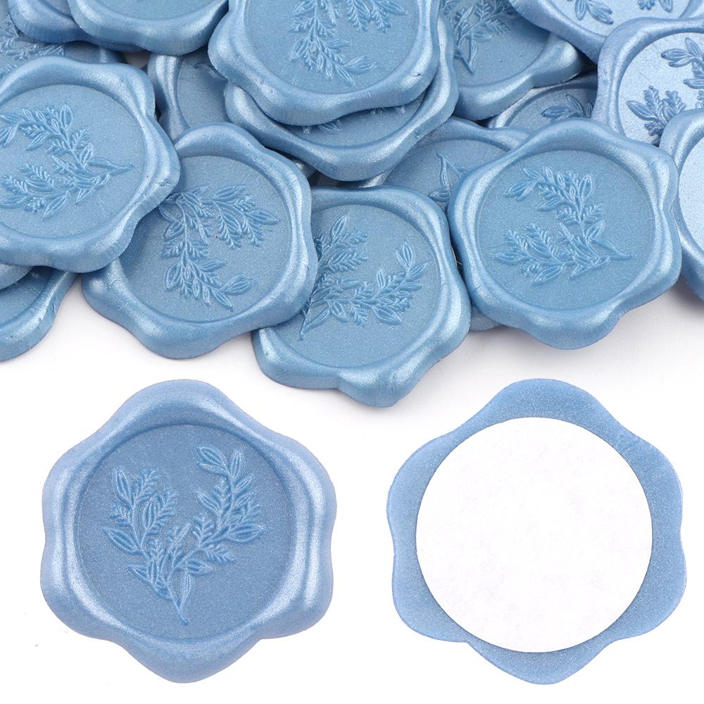 20Pcs Wax Seal Stickers Multicolor Eucalyptus Wedding Invitation Envelope Self- Adhesive Seal Stickers Perfect for Invitation