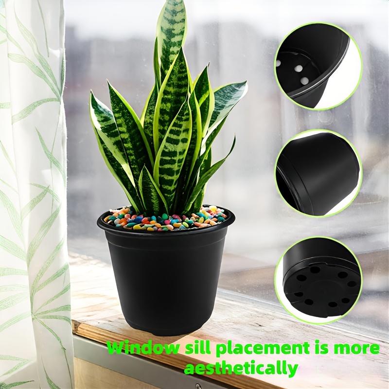 Plastic Seedling Pot with Drainage Holes, Lightweight and Portable for Indoor and Outdoor Flower and Vegetable Planting - Durable,