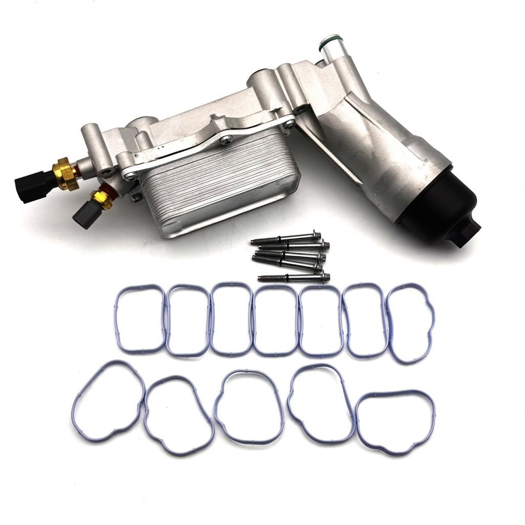 OE:68105583AF 68105583AA Aluminium Motorölfiltergehäuse Kühlersatz für Jeep Grand Cherokee Dodge Charger Journey Ram 3.6L V6
