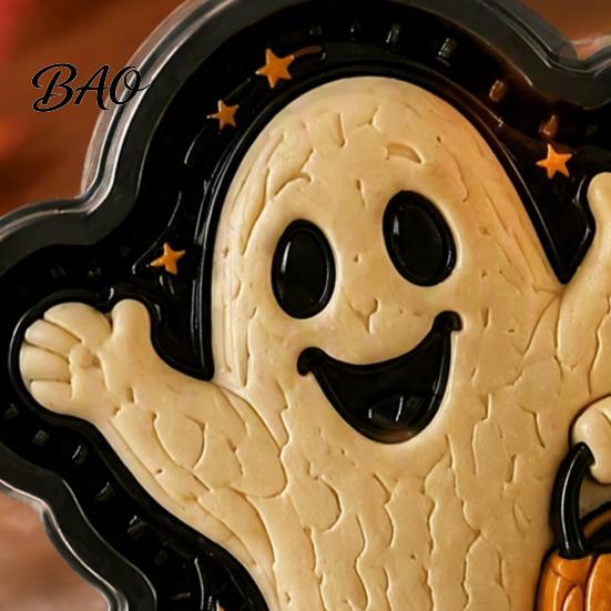 Halloween Cookie Cutters for Pastry Mini Pie Press Mold, Hand Cutter Holiday Baking, Molds Baking Party DIY Dessert Tool, Non-Stick Mold Kids Kitchen