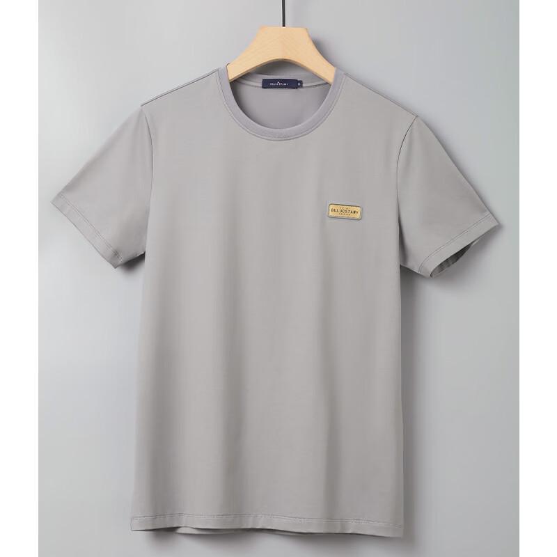 BULUCSTAMY Classic Solid Color Round Neck Short Sleeve T-Shirt CMD6897 M