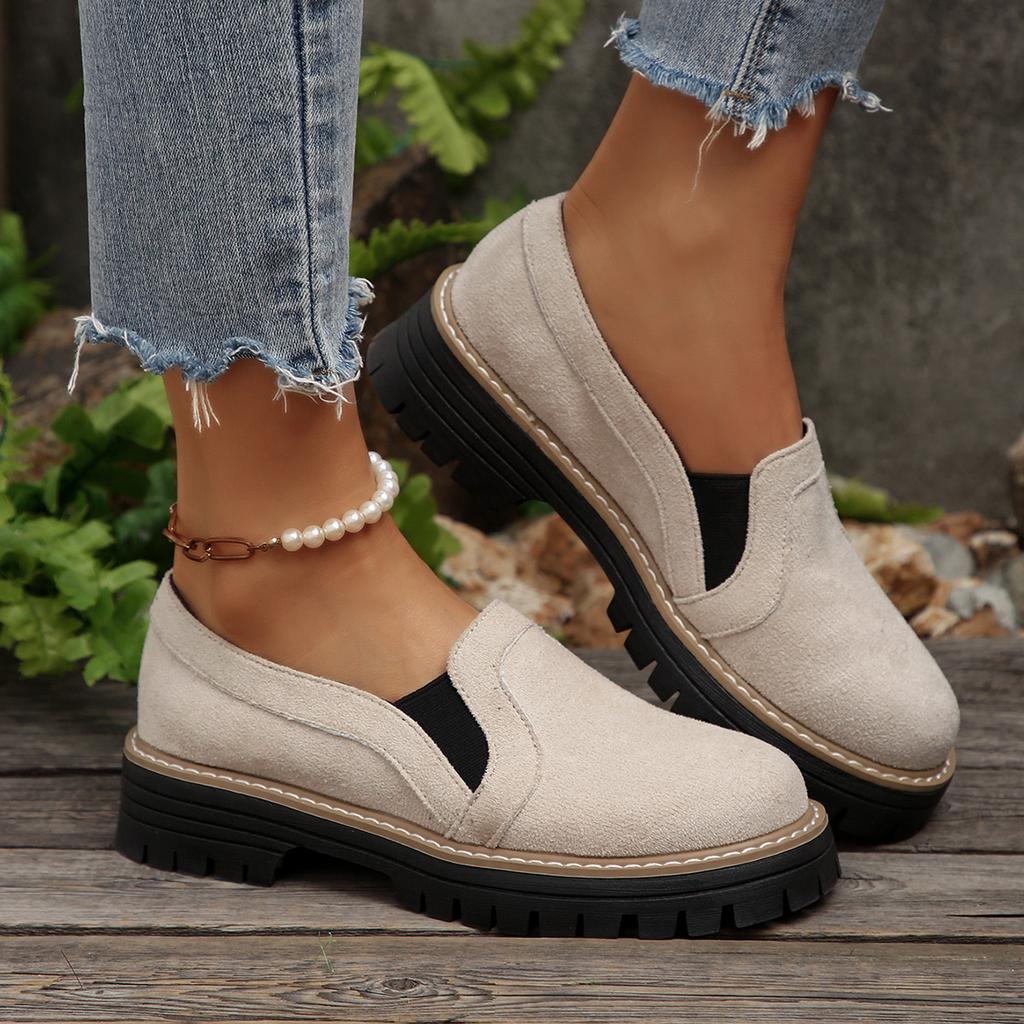 Nowe letnie damskie buty casualowe w stylu piaskowego wiatru, duże rozmiary, na grubej platformie z obcasem, retro, buty wsuwane