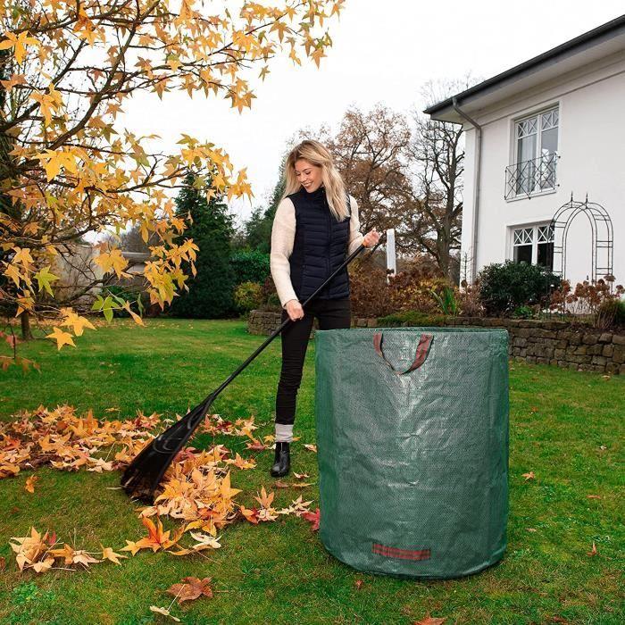Sacs à déchets de jardin - 3X - 272L - Poignées pratiques - Hydrofuge et résistant aux UV