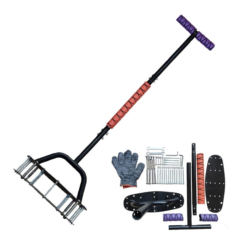 

15 Prong Reinforced Lawn Aerator With Ergonomic Handle And Spring Assisted Technology For Easy Soil Penetration 1