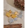 Yhpup New Stainless Steel Pentagram Star Dangle Earrings Bijoux Women Simple Metal Rust Proof Trendy Daily Gold Color Jewelry