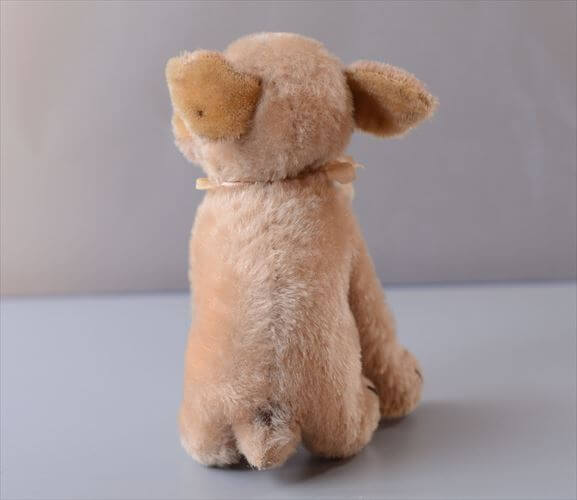 Steiff Sitting Dog Mopsy Plush Steiff Doll Antique 1960s-1977 German-made Toy, Figure, Vintage_ig4884