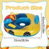 Children's Inflatable Swimming RingCute Car  Seat Toddler   Float Seat Boat with Steering Wheel Horn and Handles, Pool Toy for Girls Boys 1-5 Years