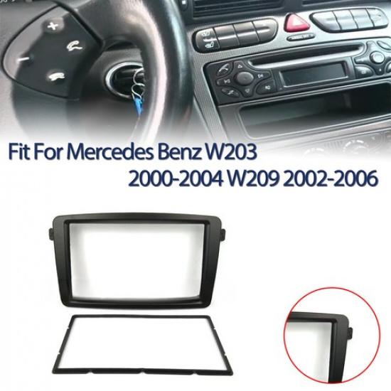 Автомобильная панель-рамка для установки магнитолы для Mercedes W203 00-04 W209 02-06