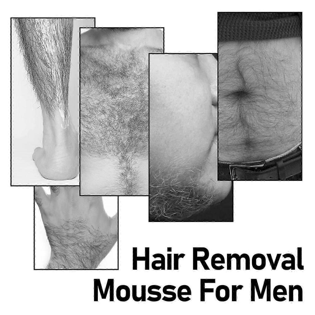 Mousse Hair Removal For Men, Body Hair Chest Thighs Underarms Gentle Non-Irritating Clean Hair Removal Mousse