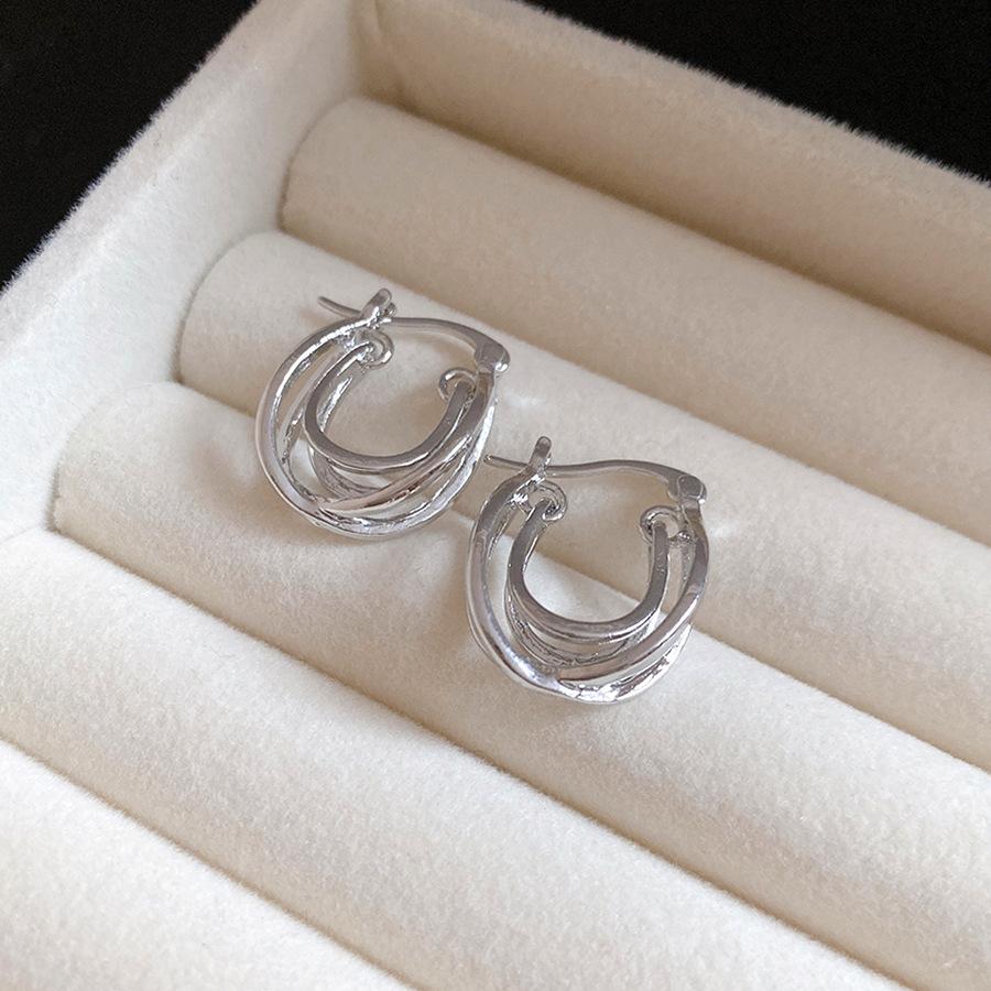 Double Layer Cross U-Shaped Ear Buckle Women Jewelry
