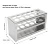 Test Tube Rack, 12 Holes 0.75in 3 Tiers Metal Test Tube Rack Stainless Steel Centrifuge Tube Holder for Laboratory School Scientific Experiments