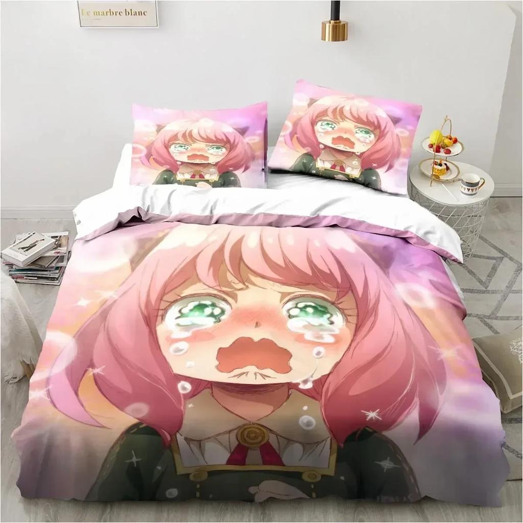 Comforter Spy×Family Anime Comforter Bedding Set Printed Bed Set With Bed Soft Queen King Size Bedclothes Home