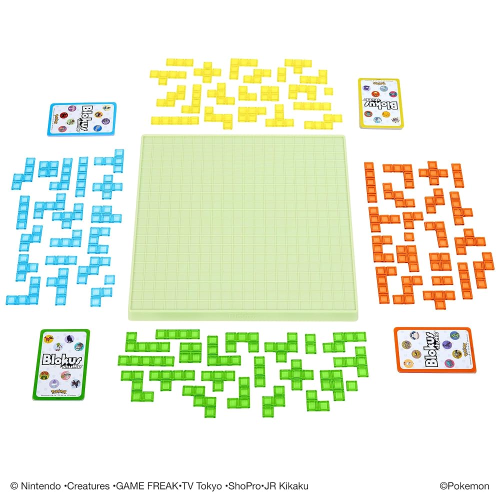 Mattel Games Blokus Shuffle Pokémon Edition Board Game for 2-4 Players, Ages 7+