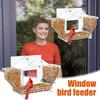 Squirrel-Proof Window Birds Feeder with Suction Cup Bird Feeding Trays  Parrot Parakeet