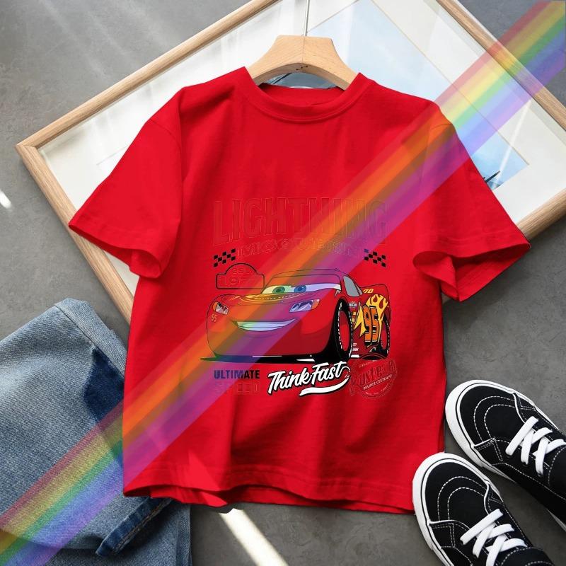 Vendita Calda T-shirt per Bambini Car Pixar Saetta McQueen Stampa Carina Vestiti per Bambine T-shirt a Maniche Corte per Neonati Top Estivi per Bambini