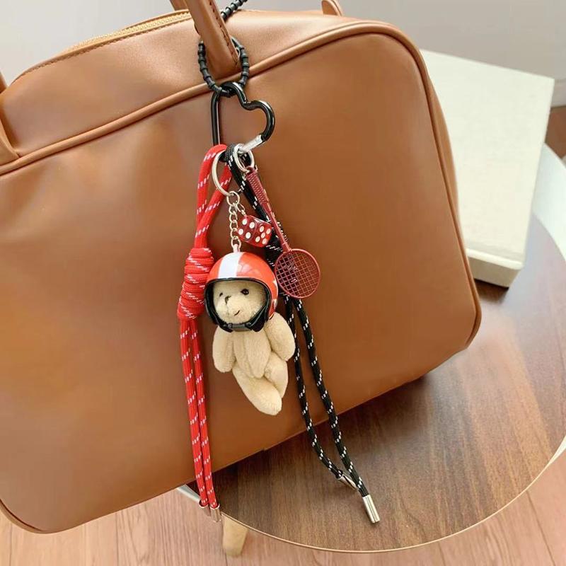 Ciondoli Portachiavi a Catena con Cordoncino in Silicone Peluche in Pelle a Forma di Cuore Fascino da Donna Ciondolo da Borsa Anello Portachiavi per Coppia Giocattolo Regalo per Bambini Gioielli Chiave