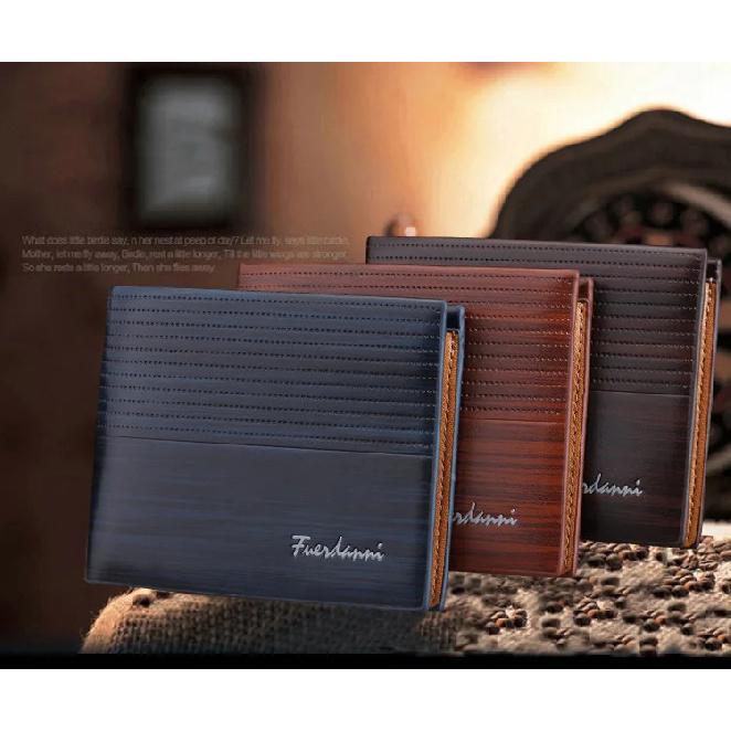Fashion PU Leather Wallets Slim Business Male Pocket Credit Card Holder Purse Wallet