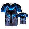 Fashion Men Wolf 3d Print T-shirts With Vibrant Colors And Premium Polyester Fabric