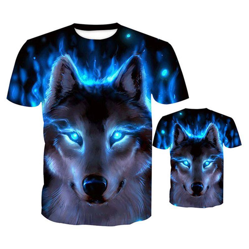 Fashion Men Wolf 3d Print T-shirts With Vibrant Colors And Premium Polyester Fabric