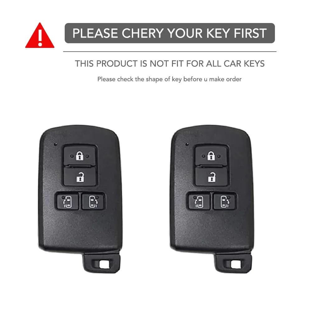 Keychain Silicone Car Key Case for Toyota Alpard Vellfire HV Noah Voxy Esquire Sienta 4 Buttons Smart Remote Fob Protector Cover