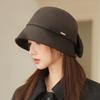 New Women's Autumn and Winter Solid Color Woolen Bucket Hat Top Hat Basin Hat Perfect for Cold Weather, Winter Headwear