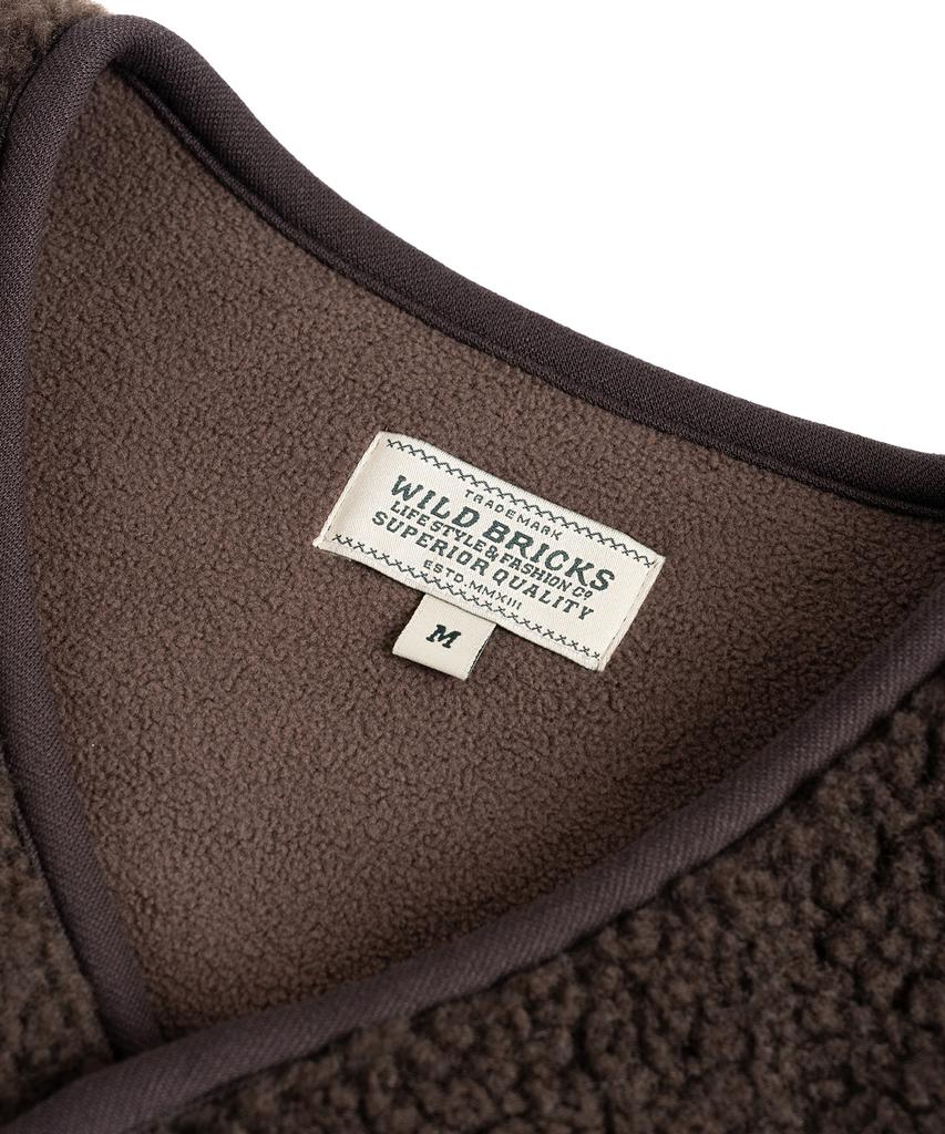 Wild Bricks W24 Fleece Vest (Dark Brown)