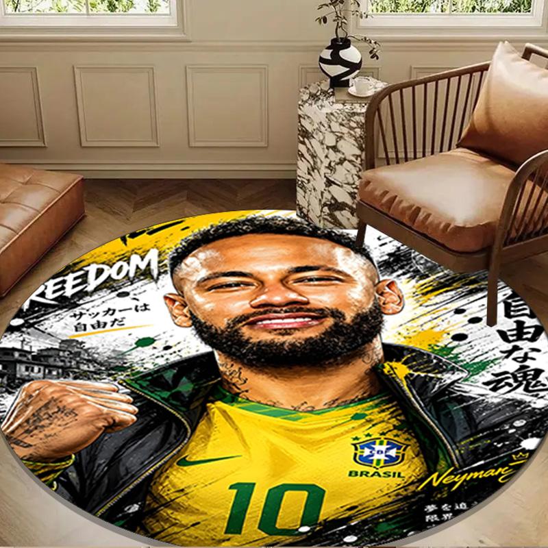 Dream Big Play Neymar Round Mat Home Decor, Chair Rug For livingroom,Bedroom, Doormat Home Decor Birthday Gift Christmas Gifts