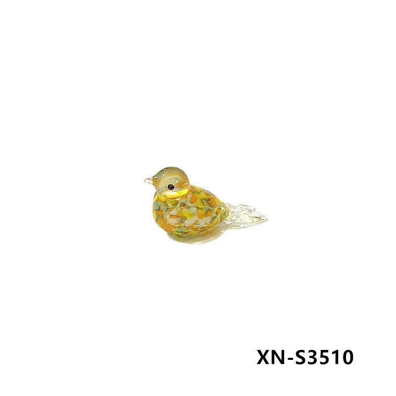 Handgefertigte Mini-Glasvogel-Figur Bunt Niedlich Kleines Tier-Ornament Innenbereich Zuhause Schreibtisch Feengarten Bonsai-Pflanzgefäß Dekorationszubehör