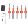 5pcs 8mm Shank Wood Countersink Drill Bit High Carbon Steel Chamfering Drill Bit  For Various Woods