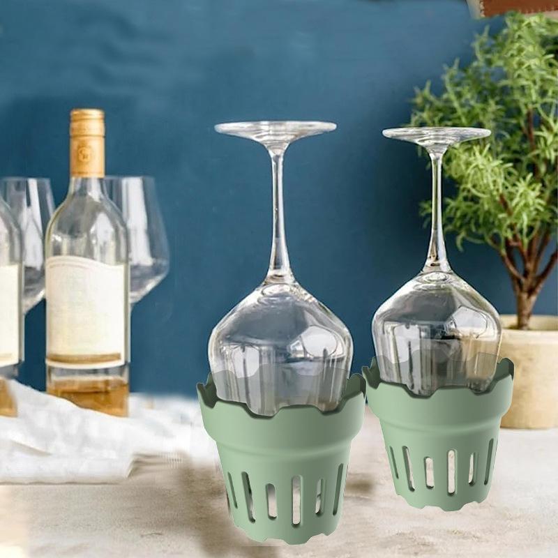 Silicone Water Cup Drying Rack Water Control Rack Is Suitable for Quick and Natural Air Drying of Wine Glasses, Water Glasses and Drinking Utensils