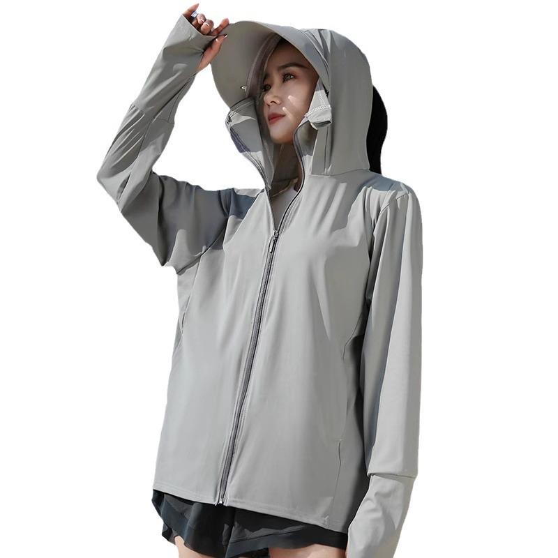 Women's UPF 50+ Detachable Large Brim Sun Protection Jacket - Ice Silk, Breathable, Spring/Summer Sunscreen Clothing
