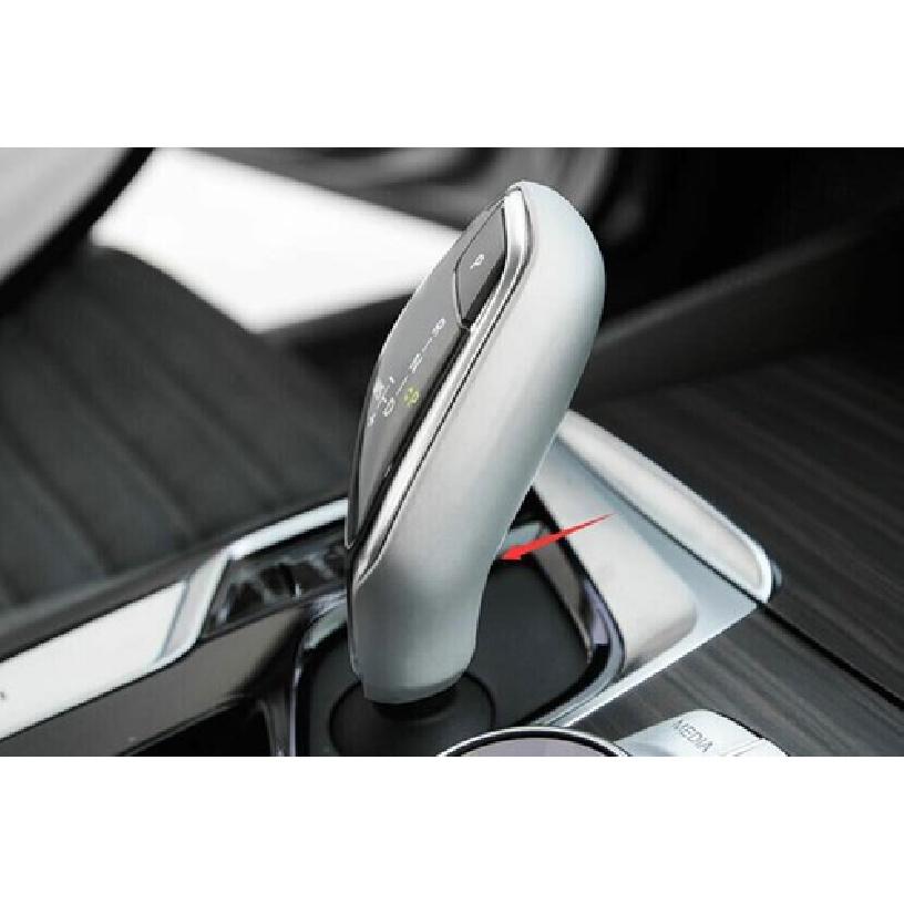 For BMW 5 Series G30 2018- ABS Silver Inner Gear Shift Knob Decor Cover Trim
