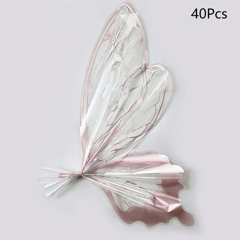 40 Stück Schmetterling Blumen Geschenkpapier Wasserdicht Rosenstrauß Verpackungspapier Für Hochzeit Geburtstagsfeier Dekoration Leichter Luxus