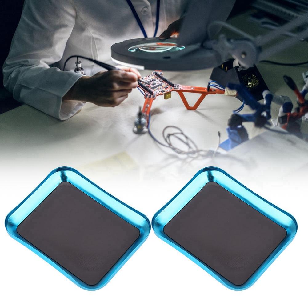 2PCS RC Model General Repairing Screw Tray 105x85mm Maintenance Tool Board AccessoryBlue