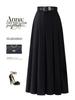 Korean Style 2024 Women's High Waist A-Line Midi Skirt